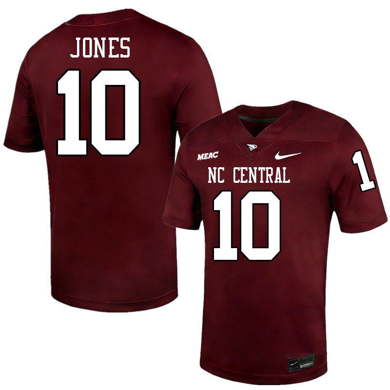 North Carolina Central Eagles #10 Joshua Jones College Football Jerseys,Uniforms Stitched-Maroon